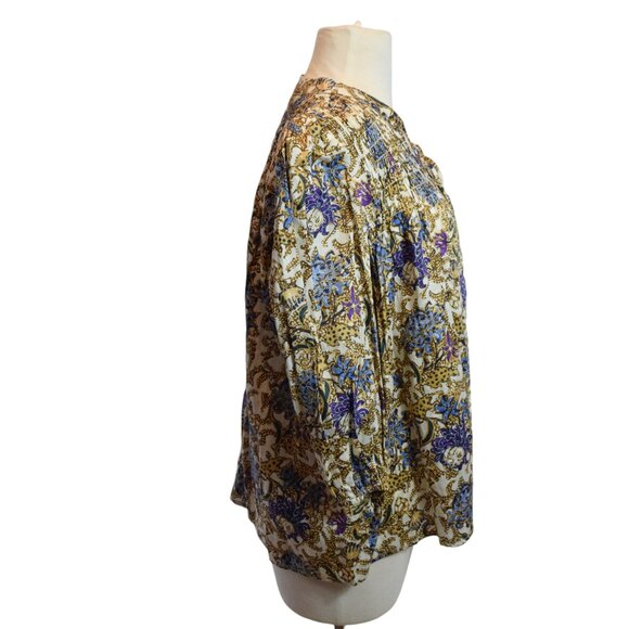 NWT Ophelia Roe Boho Top Lace Up Front - Picture 2 of 6